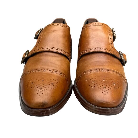 Cole Haan Jefferson Grand British Tan Leather Monk Strap Dress Shoe Men 7.5 - Picture 2 of 9